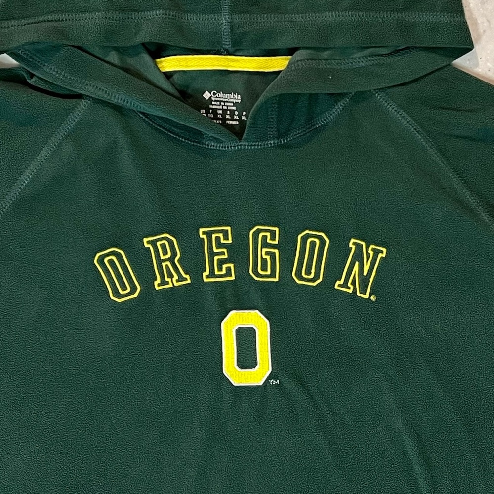 Columbia Oregon Ducks Lightweight Fleece Hoodie Size Large - Picture 2 of 4